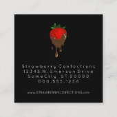 chocolade aardbeien loyaliteitsstempel klantenkaartje (Achterkant)