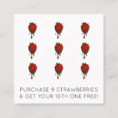 chocolade aardbeien loyaliteitsstempel klantenkaartje (Voorkant)