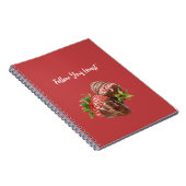 Chocolade Aardbeien Notitieboek (Rechterzijde)