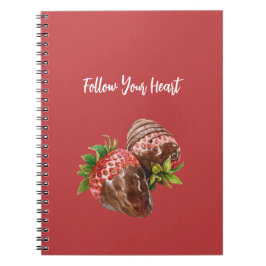 Chocolade Aardbeien   Notitieboek