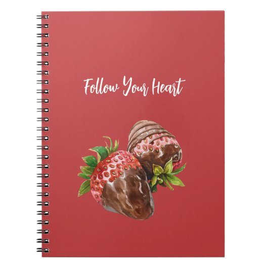 Chocolade Aardbeien Notitieboek (Voorkant)