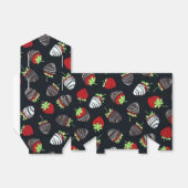 Chocolade Aardbeien Patroon Favor Box Bedankdoosjes (Uitgevouwen)
