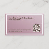 Chocolade Aardbeien QR Visitekaartje (Achterkant)