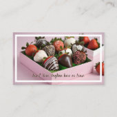 Chocolade Aardbeien QR Visitekaartje (Voorkant)