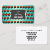 Chocolade aardbeien visitekaartje (Voorkant / Achterkant)