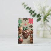 chocolade aardbeien visitekaartje (Staand voorkant)