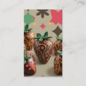chocolade aardbeien visitekaartje (Voorkant)