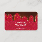 Chocolade aardbeien visitekaartje (Achterkant)