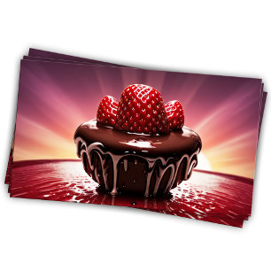 chocolade aardbeien zonnestralen klantenkaartje