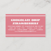 chocolade aardbeien zonnestralen klantenkaartje (Achterkant)