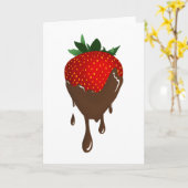 chocolade-aardbeienkaart kaart (Gele Bloem)