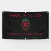 chocolade aardbeienschotel spandoek (Horizontaal)