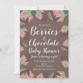 Chocolade-aardbeivruchtenbessen Baby shower Kaart (Voorkant)