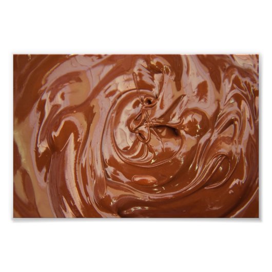 Chocolade Achtergrond Foto Afdruk (Voorkant)