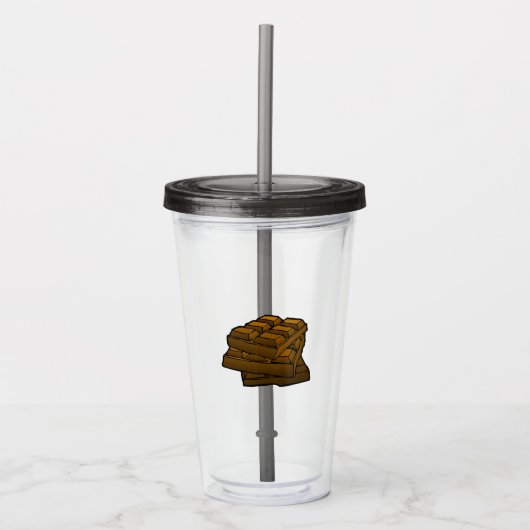 Chocolade Acryl Tumbler Drinkbeker (Voorkant)