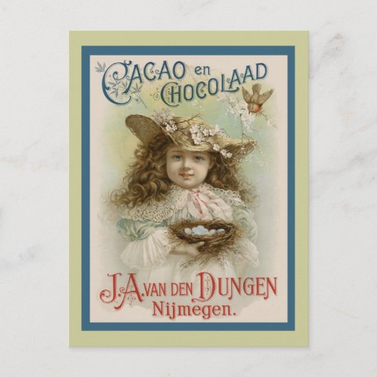  chocolade Adverteren Briefkaart (Voorkant)