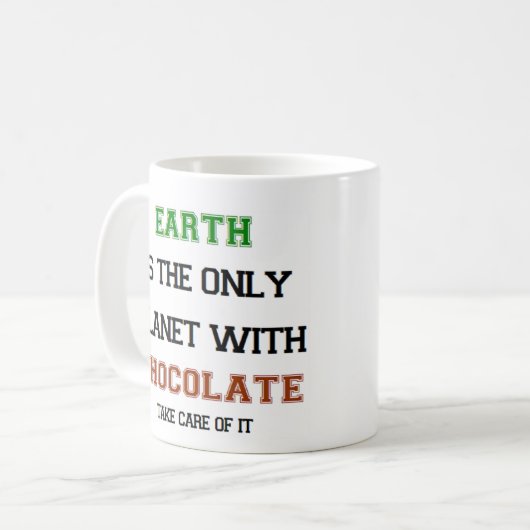 chocolade, alleen aarde koffiemok (Voorkant links)