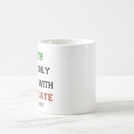 chocolade, alleen aarde koffiemok (Center)