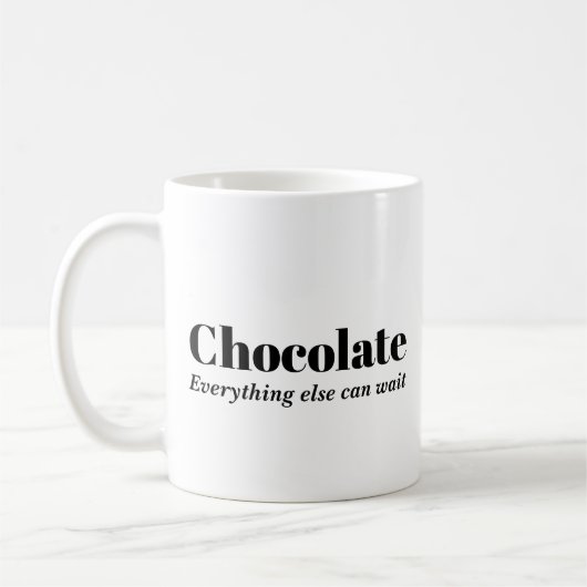 Chocolade Alles Kan Even Wachten Koffiemok (Links)