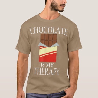 Chocolade als therapie Funny Gezegde Chocolate Lov T-shirt