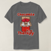 Chocolade als therapiezoet Chocolatier T-shirt (Design voorkant)