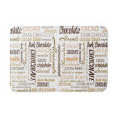Chocolade, amandelen en Dark Chocolate Text Design Badmat (Voorkant)