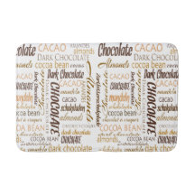 Chocolade, amandelen en Dark Chocolate Text Design