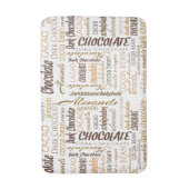 Chocolade, amandelen en Dark Chocolate Text Design Badmat (Voorkant Verticaal)