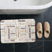 Chocolade, amandelen en Dark Chocolate Text Design