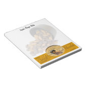 Chocolade, amandelen en Dark Chocolate Text Design Notitieblok (Schuin)