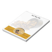 Chocolade, amandelen en Dark Chocolate Text Design Notitieblok (Linkerzijde)