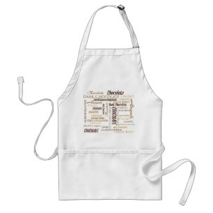 Chocolade, amandelen en Dark Chocolate Text Design Standaard Schort