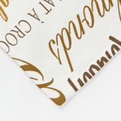 Chocolade, amandelen en donkere chocolade Word Clo Fleece Deken (Hoek)