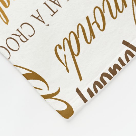 Chocolade, amandelen en donkere chocolade Word Clo Fleece Deken (Hoek)