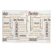 Chocolade, amandelen en donkere chocolade Word Clo Kussensloop (Achterkant)