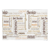 Chocolade, amandelen en donkere chocolade Word Clo Kussensloop (Voorkant)