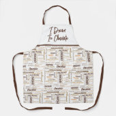 Chocolade-amandelen en donkere chocolade Word Clou Schort (Voorkant)