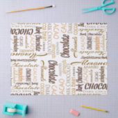 Chocolade, amandelen en donkere chocolade Word Col Tissuepapier (Craft)