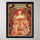 Chocolade Amatller Vintage Poster alphons mucha (Voorkant)