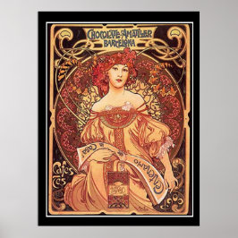 Chocolade Amatller Vintage Poster alphons mucha
