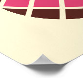 Chocolade-ananas met roze hart poster (Hoek)