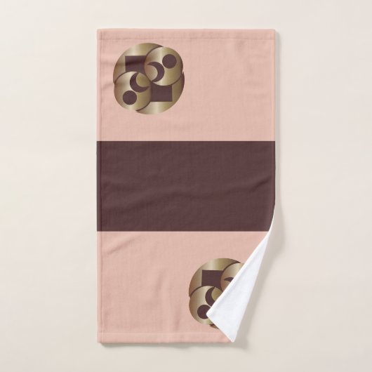 Chocolade and Gold Planets Moon Bad Handdoek (Handdoek)