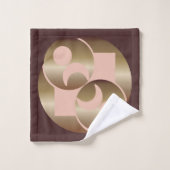 Chocolade and Gold Planets Moon Bad Handdoek (Wasdoekje)