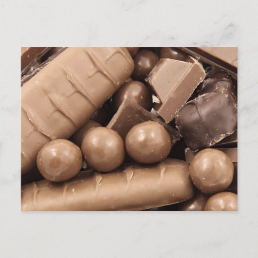 Chocolade Ansichtkaart Briefkaart (Voorkant)