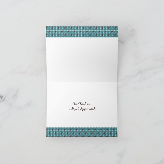 Chocolade Aqua Bubbles Bedankkaart (Binnen)