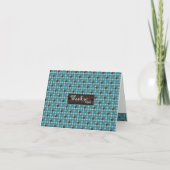 Chocolade Aqua Bubbles Bedankkaart (Voorkant)