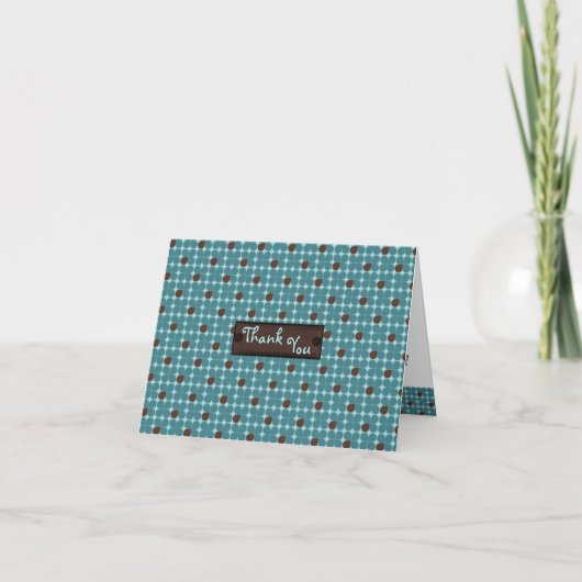 Chocolade Aqua Bubbles Dank Je Wel Custom Bedankkaart (Voorkant)