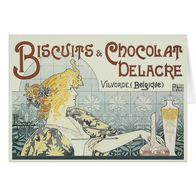 Chocolade Art Nouveau Vrouw (Voorkant Horizontaal)