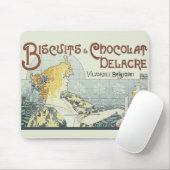 Chocolade Art Nouveau Vrouw Muismat (Met muis)