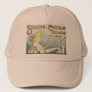 Chocolade Art Nouveau Vrouw Trucker Pet